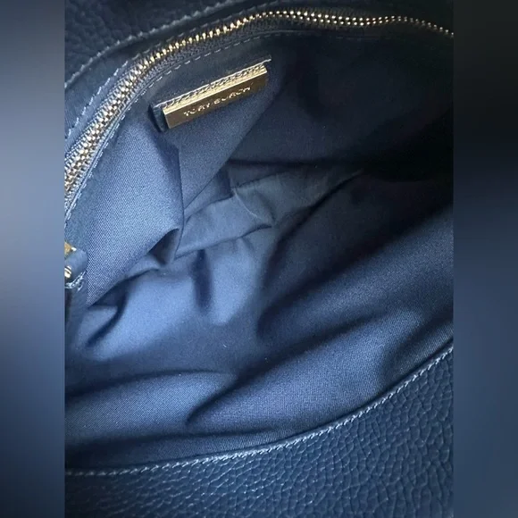 EUC TORY BURCH RARE MASON TRIPLE-COMPARTMENT SATCHEL with COA - Picture 6 of 15